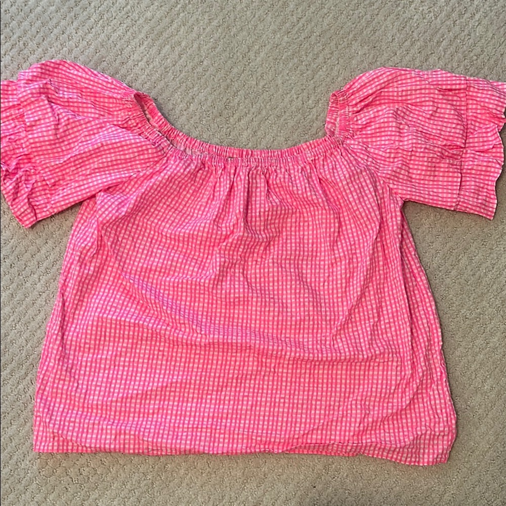 Lilly Pulitzer Pink Gingham Blouse